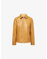 Rag & Bone - Jordie Collared Faux-Leather Jacket - Lyst
