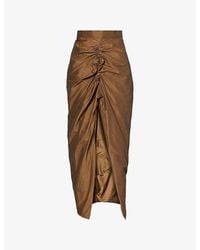 Vivienne Westwood - Panther Slit Cotton-Blend Midi Skirt - Lyst