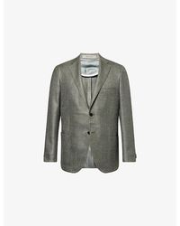 Corneliani - Single-Breasted Wool, Linen And Silk-Blend Blazer - Lyst