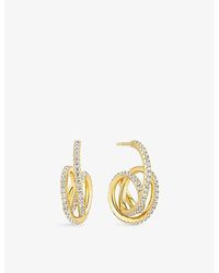 Sif Jakobs - Spirale Piccolo 18Ct-Plated Sterling- And Cubic Zirconia Earrings - Lyst