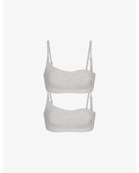 Skims - Maternity Nursing Scoop Pack Of Two Cotton-Jersey Bralettes - Lyst