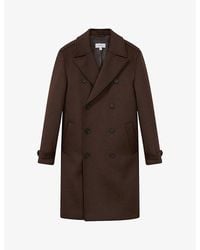 Reiss - Claim Double-breasted Wool-blend Coat - Lyst