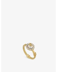 Gucci - gg Marmont Double-flower Gold-toned Metal Ring - Lyst