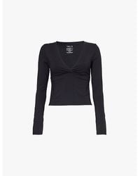 WE Are Tala - Dayflex Sport V-Neck Long-Sleeve Stretch-Nylon Top - Lyst