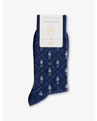 Burlington - Big Ben Argyle-Print Stretch Cotton And Polyamide Socks - Lyst