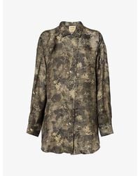Uma Wang - Tyesha Floral-Print Woven Blouse - Lyst