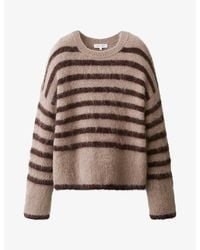 The White Company - Striped Relaxed-Fit Wool-Blend Jumper - Lyst