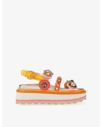 Kurt Geiger - Octavia Leather Platform Sandals - Lyst