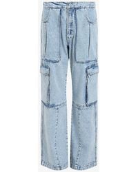 AllSaints - Echo Cargo Wide-leg Mid-rise Organic-cotton Jeans - Lyst