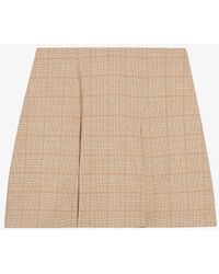 Claudie Pierlot - Sarah Check-print Wool-blend Mini Skirt - Lyst