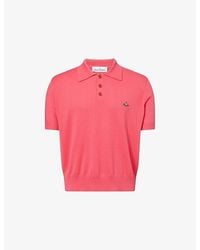 Vivienne Westwood - Mark Orb-Embroidered Cotton And Cashmere-Blend Polo Top - Lyst