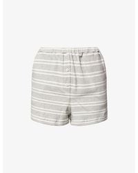 4th & Reckless - Chelsea Stripe Cotton-Jersey Shorts - Lyst