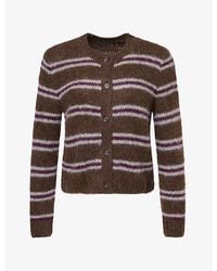 Jenni Kayne - Danes Crewneck Striped Alpaca And Wool Cardigan - Lyst