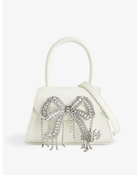 Self-Portrait - Bow Micro Leather Top-handle Bag - Lyst