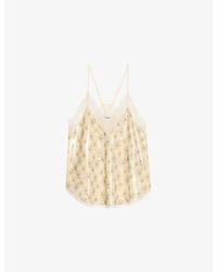 Zadig & Voltaire - Christy Sequin-Print Woven Cami Top - Lyst