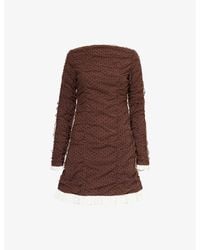 Amy Lynn - Edie Polka-Dot Woven Mini Dress - Lyst