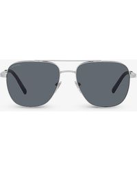 BVLGARI - Bv5059 Pilot-frame Metal Sunglasses - Lyst