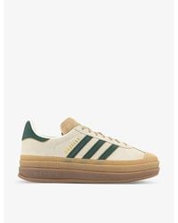 adidas - Gazelle Bold Brand-Stripe Suede Low-Top Trainers - Lyst