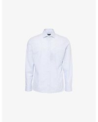 Hackett - Graphic-Print Long-Sleeve Cotton Shirt - Lyst