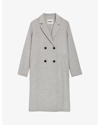 Claudie Pierlot - Galanter Double-breasted Wool-blend Coat - Lyst