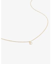 Monica Vinader - Small Letter D 14Ct- Pendant Necklace - Lyst