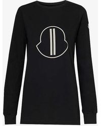 Rick Owens - X Moncler Brand-print Cotton-jersey T-shirt - Lyst