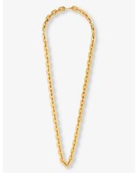 Jil Sander - Engraved-branding -tone Brass Necklace - Lyst