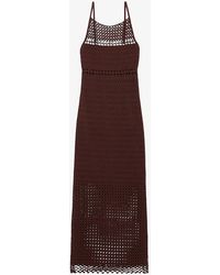 Claudie Pierlot - Mirlo Square-neck Slim-fit Crochet Maxi Dress - Lyst