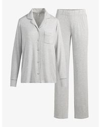 Skims - Long-Sleeve Button-Up Modal-Jersey Sleep Set - Lyst
