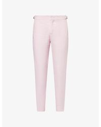 Orlebar Brown - Griffon Tapered Linen Trousers - Lyst