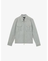 Reiss - Belle Zip-Through Suede Shirt Jacket - Lyst