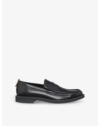 HUGO - Penny-Detail Leather Loafers - Lyst
