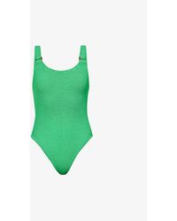 Hunza G - Domino Scooped-back Swimsuit - Lyst
