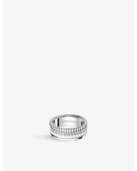 Boucheron - Quatre Double Edition Small 18Ct- Hyceram And 0.26Ct Round-Brilliant Cut Diamond Ring - Lyst