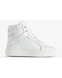 Zadig & Voltaire - High Flash Leather High-top Trainers - Lyst