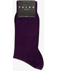 FALKE - Tiago Brand-print Ankle-rise Stretch-organic-cotton Blend Socks - Lyst