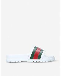 green gucci flip flops