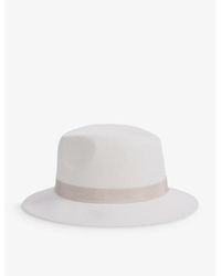 Reiss - Ally Wide-brim Wool Fedora Hat - Lyst