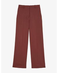 Reiss - Solene Wide-Leg Wool-Blend Trousers - Lyst
