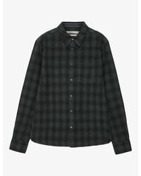 AllSaints - Bower Checked Long-Sleeve Cotton Shirt - Lyst