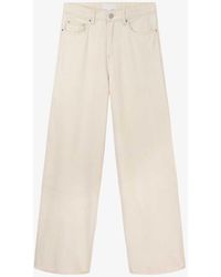 The White Company - Kingston Wide-leg Mid-rise Organic-cotton Jeans - Lyst