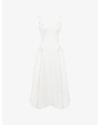 House Of Cb - Dorothy Fitted Stretch-Cotton Midi Dress - Lyst