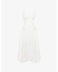 House Of Cb - Dorothy Fitted Stretch-Cotton Midi Dress - Lyst