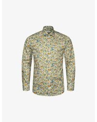 Eton - Signature Twill Floral-print Contemporary-fit Cotton Shirt - Lyst