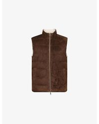 Eleventy - Reversible Sleeveless Cable-Knit Gilet - Lyst