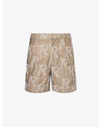 Represent - Brand-embroidered Mid-rise Cotton Shorts - Lyst