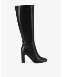 KG by Kurt Geiger - Trix Faux-Leather Heeled Knee-High Boots - Lyst