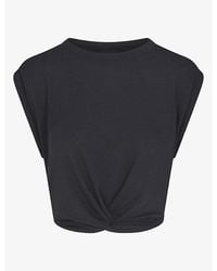 NikeSKIMS - Performance Cotton Blend Cropped Twist Tank Top - Lyst