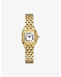 Cartier - Panthère De Mini 18Ct- Quartz And 0.04Ct Sapphire Watch - Lyst