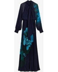 Ted Baker - Manami Pussybow Woven Maxi Dress - Lyst